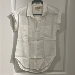 Cloth & Stone White Button-Up Shirt